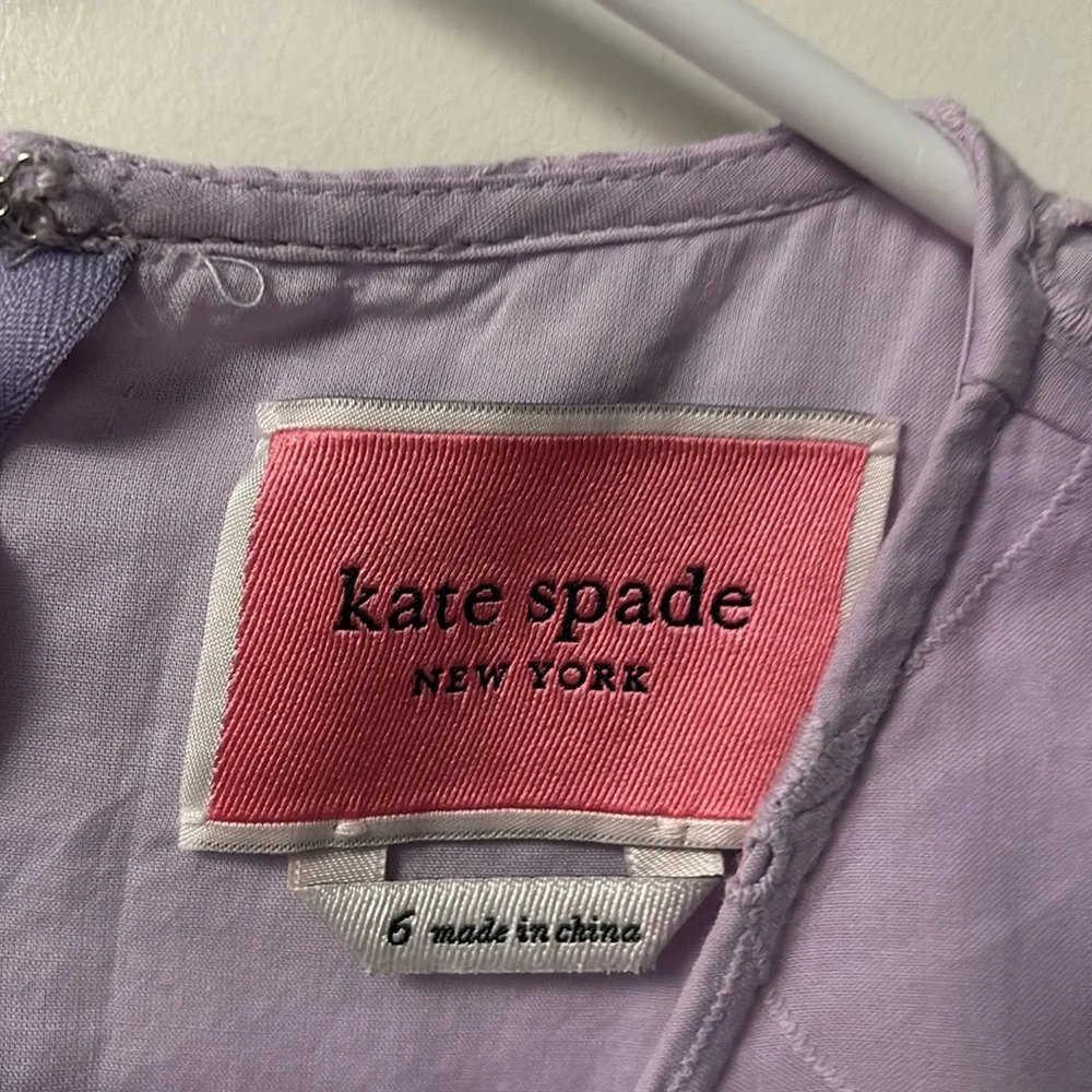 Kate Spade ♠️ Eyelet Mini dress. Size 6. Color Lilac